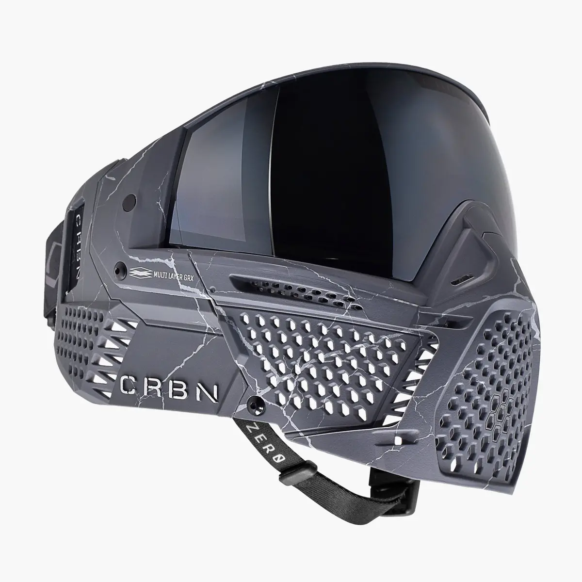 Carbon Zero Grx Paintball Mask - Le Fractured Silver 1