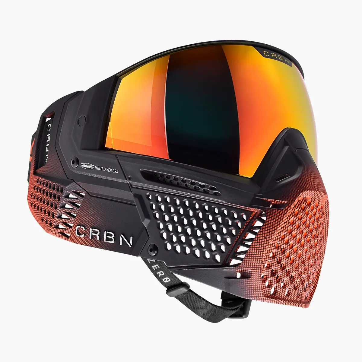 Carbon Zero Grx Paintball Mask - Le Halftone Orange 1