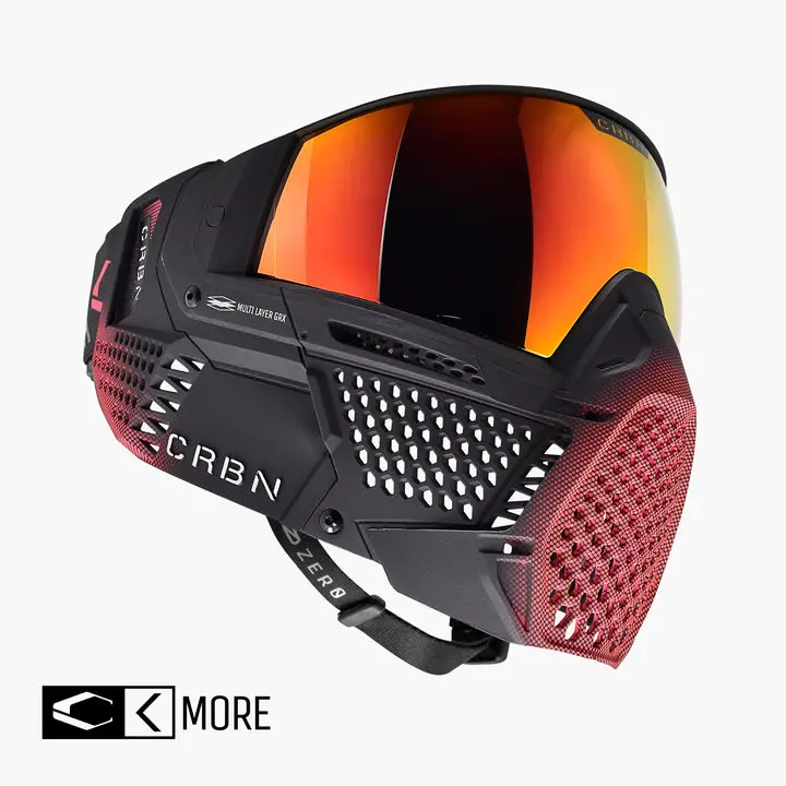 Carbon Zero Grx Paintball Mask - More Coverage - Le Halftone Pink 1