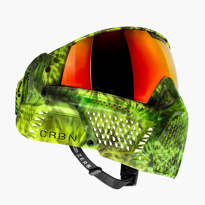 Carbon Zero Grx Paintball Mask - Less Coverage - Le Tie-Dye Gecko 1