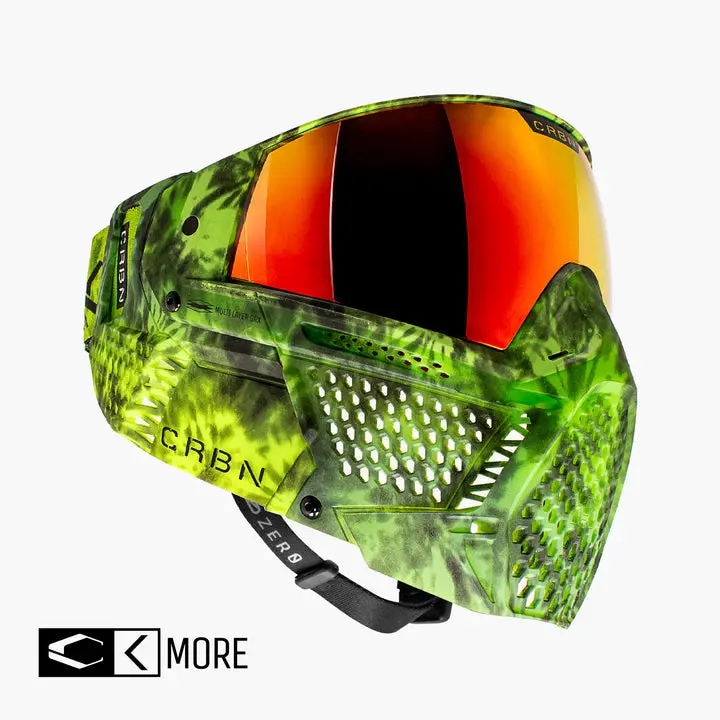 Carbon Zero Grx Paintball Mask - More Coverage - Le Tie Dye Gecko 1