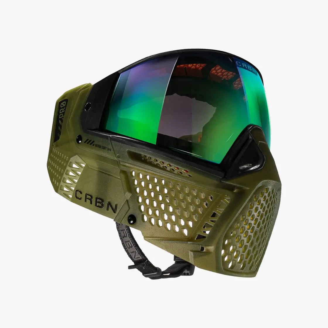 Carbon Zero Pro Paintball Mask - Less Coverage - Moss 1
