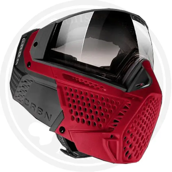 Carbon Zero Sld Paintball Mask - More Coverage - Crimson 1