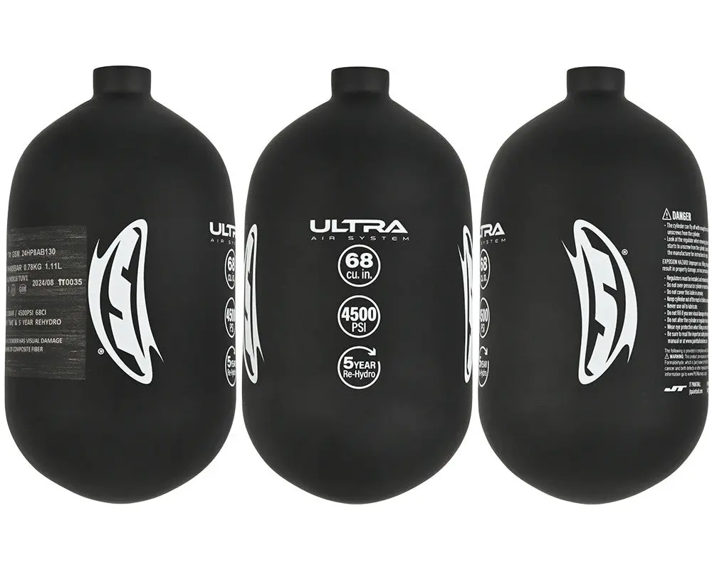 Jt Ultra Light 68Ci 4500Psi Hpa Paintball Tank - Matte Black/White 1