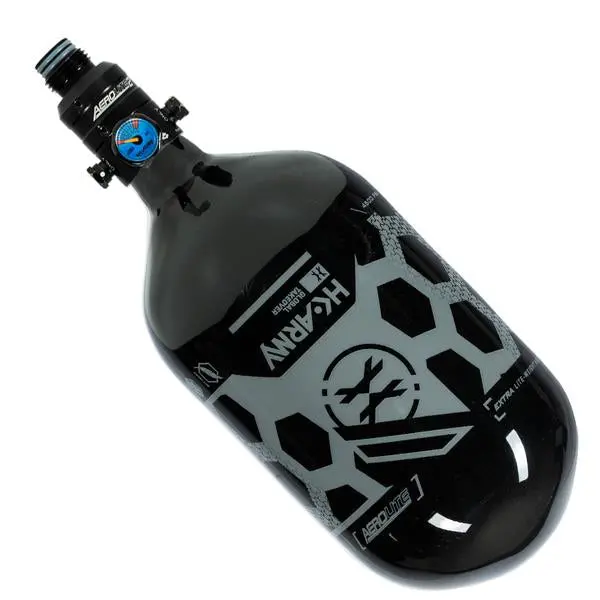 Hk Army Aerolite "Extra Lite" Tank W/ V2 Pro Reg - 68Ci / 4500Psi - Black / Grey 1