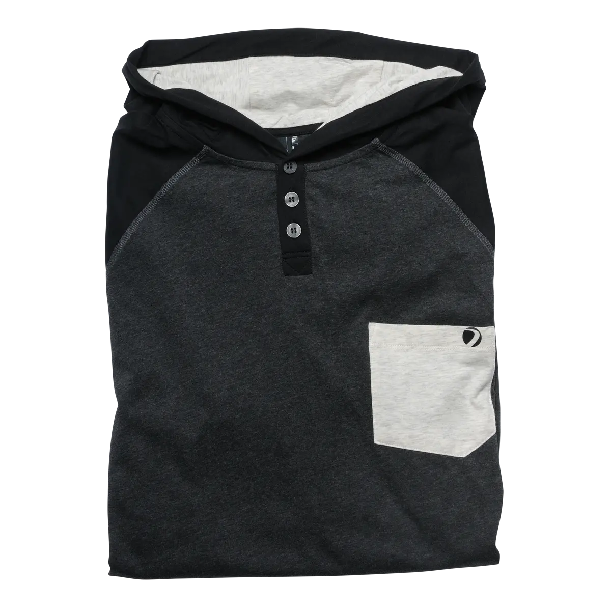 Dye Coba Hood Shirt - Heather Gray / Black 1