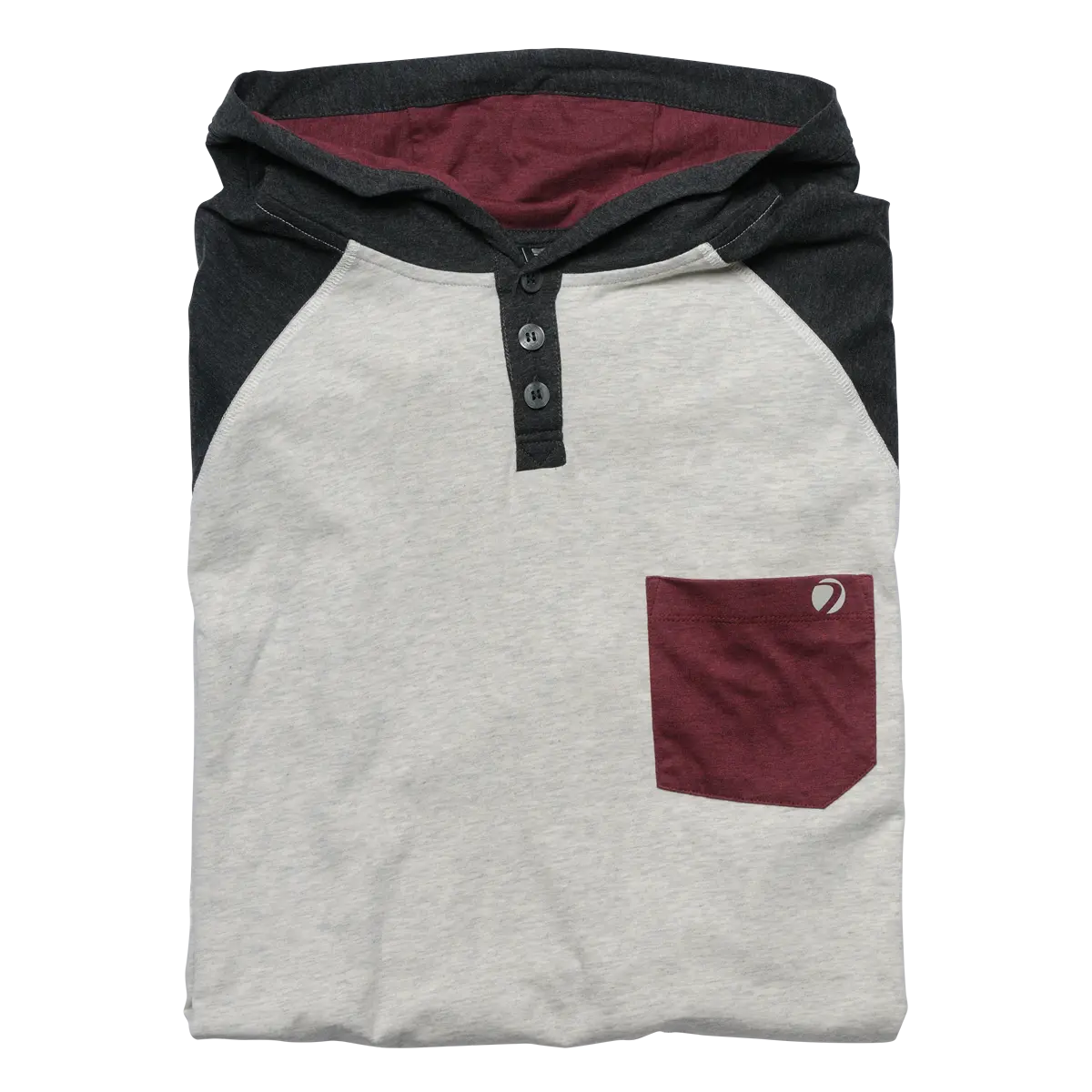 Dye Coba Hood Shirt - Off-White / Maroon 1