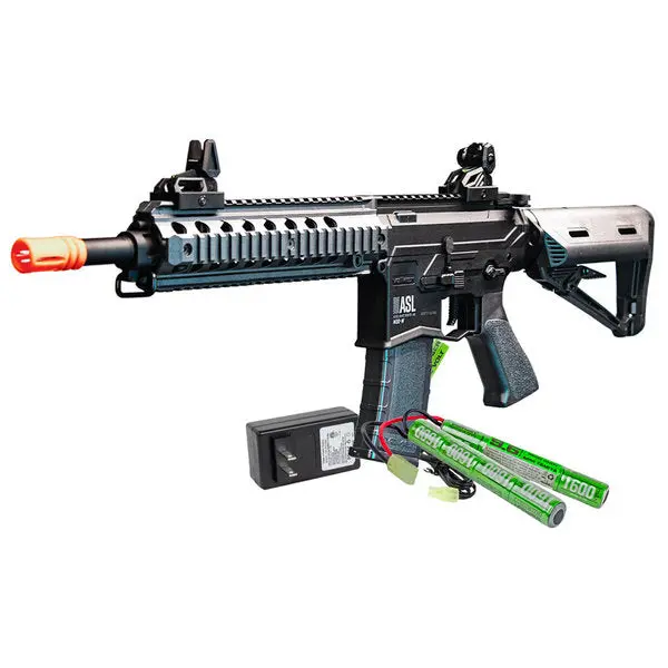 Valken Asl Mod-M Aeg Airsoft Rifle Battery & Charger Combo - Black/Grey 1