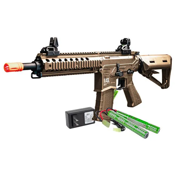 Valken Asl Mod-M Aeg Airsoft Rifle Battery & Charger Combo - Desert 1
