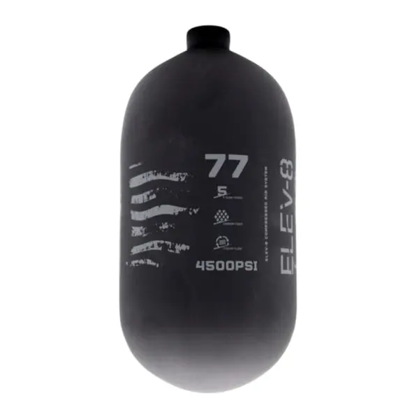 Elev-8 77Ci/4500Psi Air Tank Bottle Only - Matte Black/Pewter Flag 1