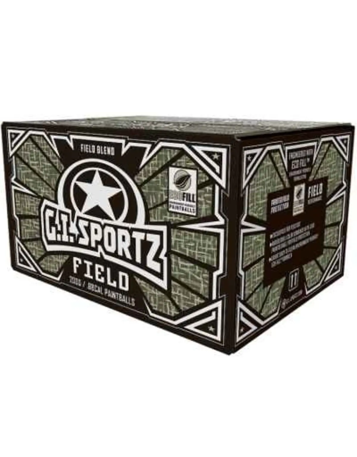 Gi Sportz Field Paintballs - 2000 Paintballs - Yellow / Green Shell - Green Fill 1