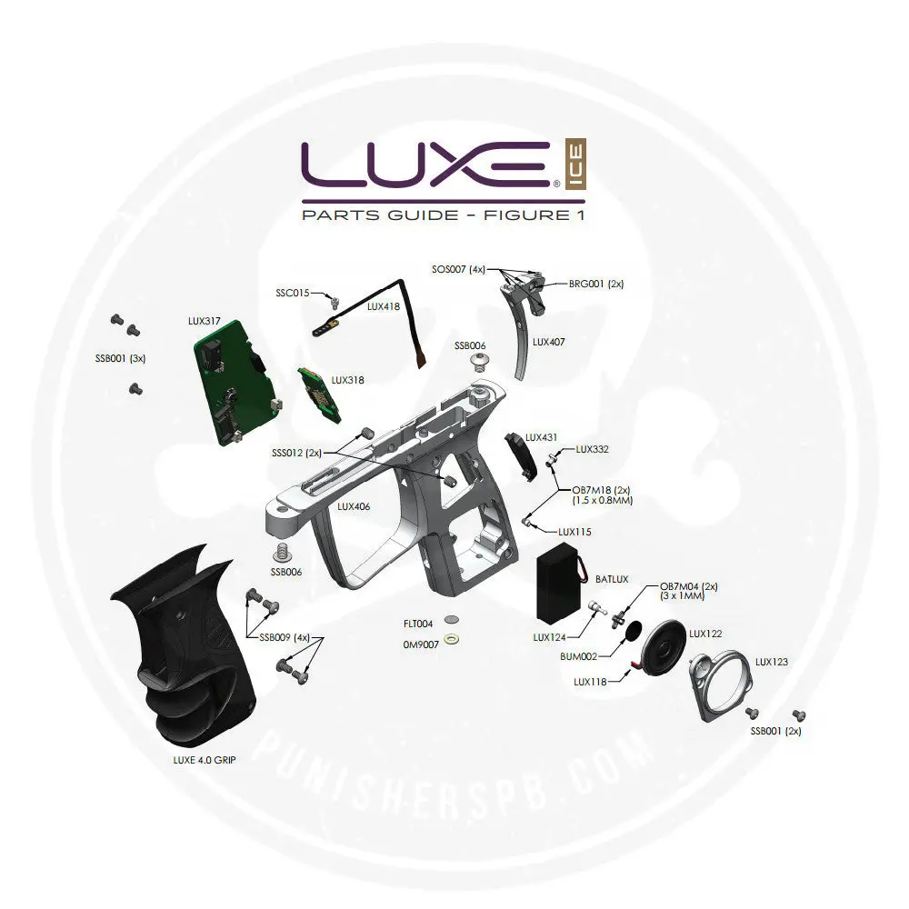 Dlx Luxe Ice Grip Frame Parts List - Pick The Part You Need! 1