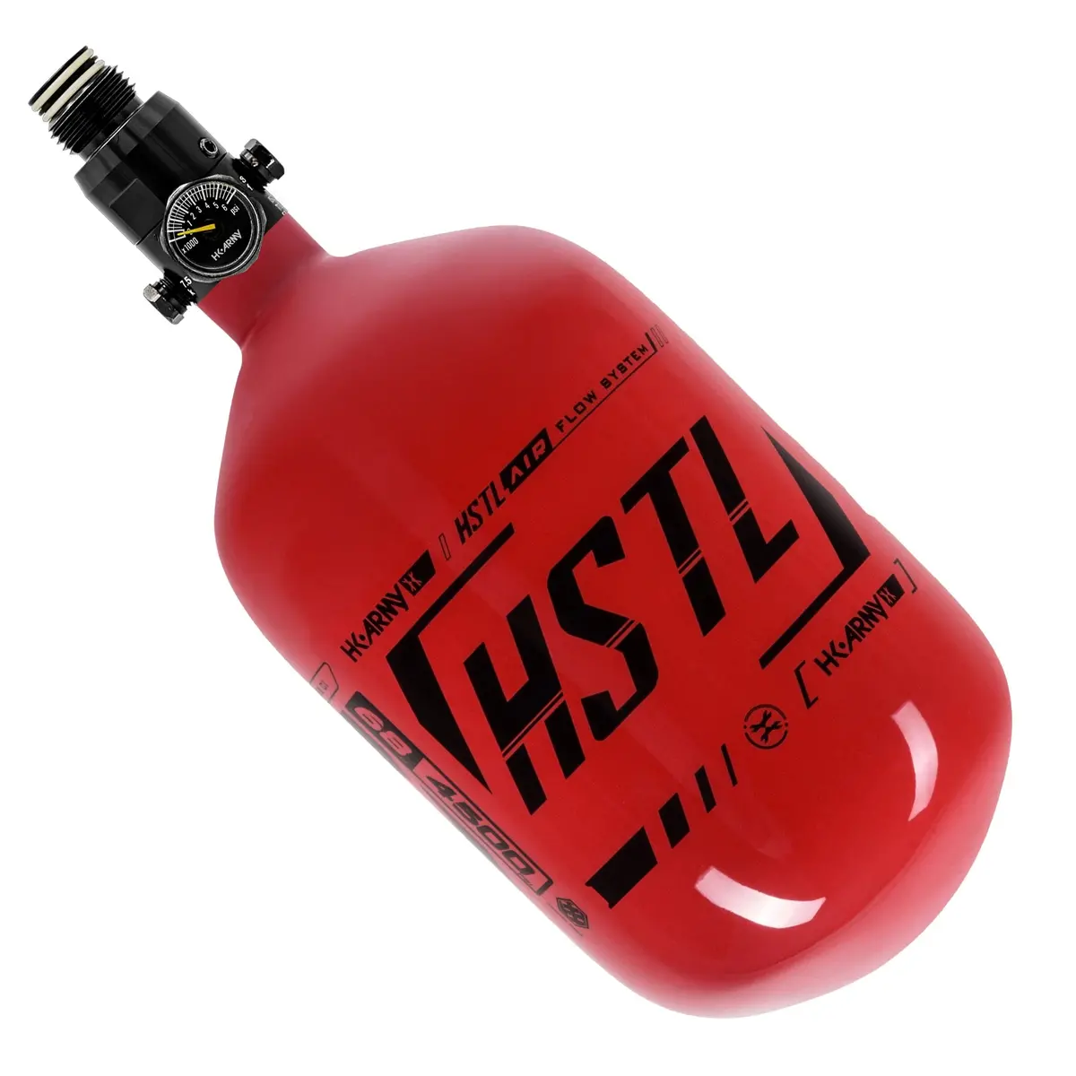 Hk Army Hstl Carbon Fiber Tank - Standard Reg - 68/4500 Psi - Red 1