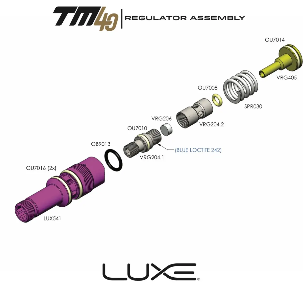 Dlx Luxe Tm40 Regulator System Parts Picker - Pick The Part You Need! 1