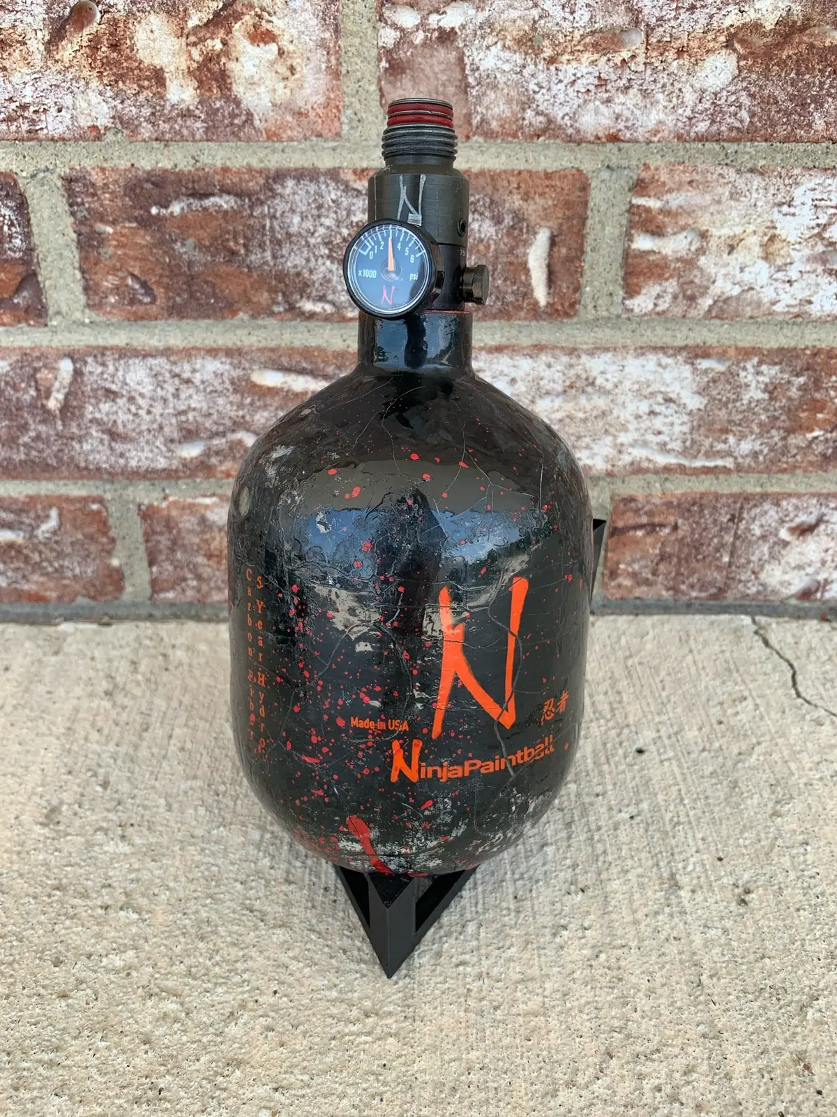 Used Ninja 48/4500 Paintball Tank W/ Adjustable Regulator 1
