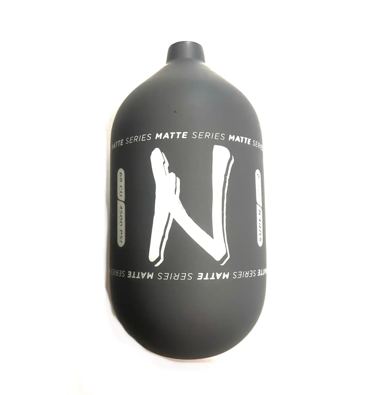 Ninja Sl2 68/4500 "Matte Series" Carbon Fiber Paintball Tank Bottle Only - Grey/White 1