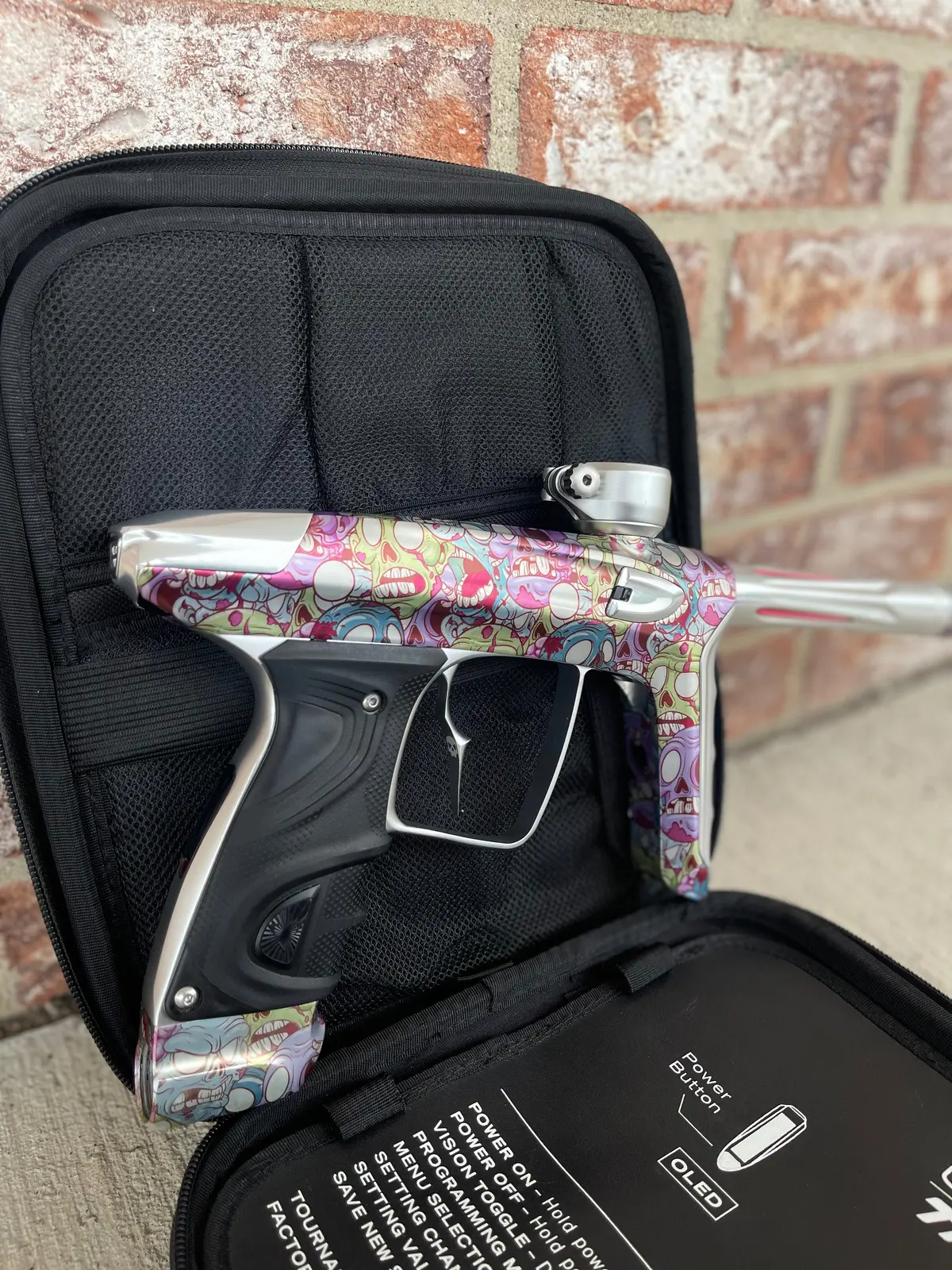Used Dlx Luxe Tm40 Paintball Gun - Le Zombie Edition W/Silver Deuce Trigger & Wireless Charger 1