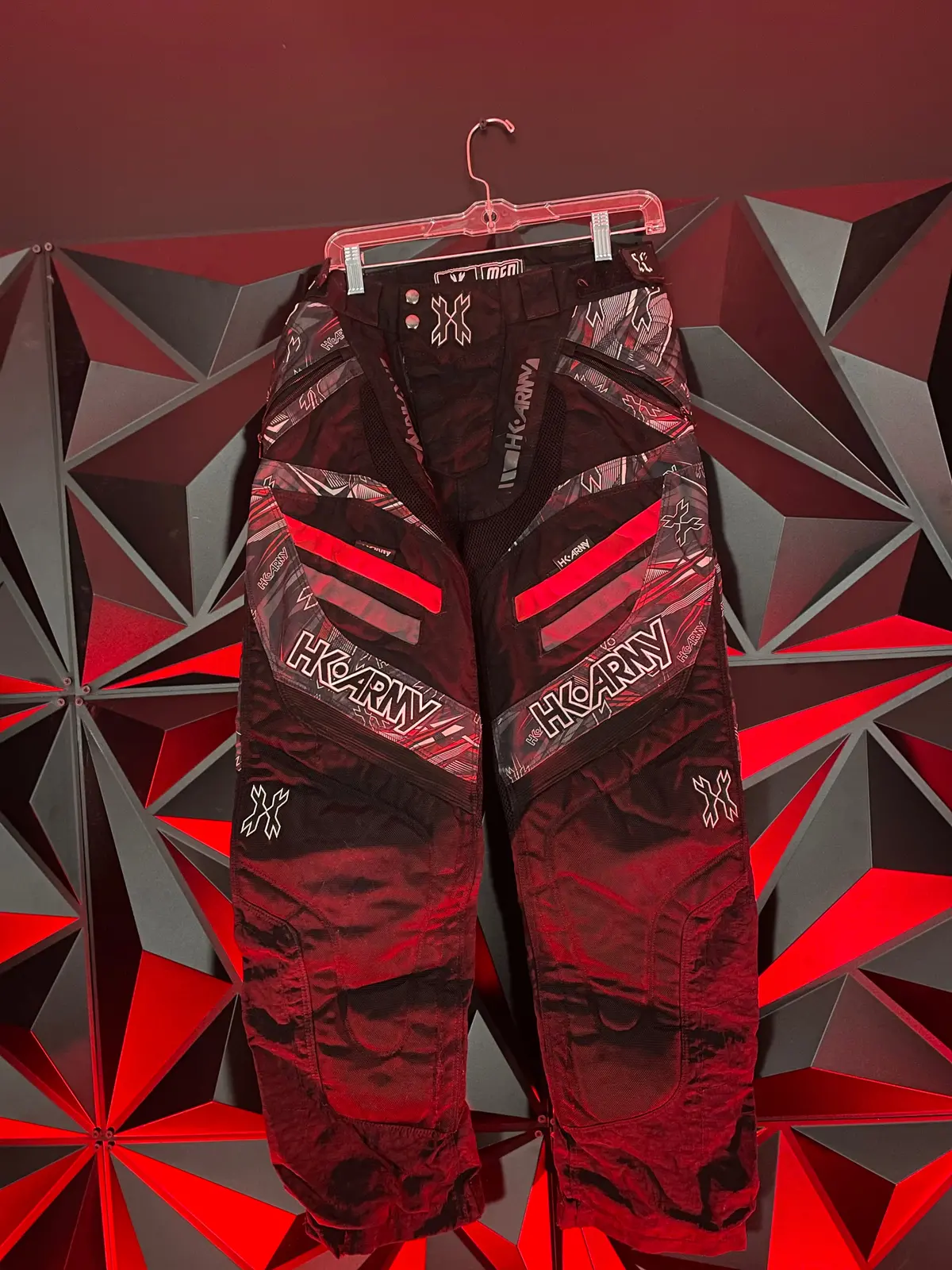 Used Hk Army Hardline Paintball Pant - Red/Black - Medium (30-33) 1