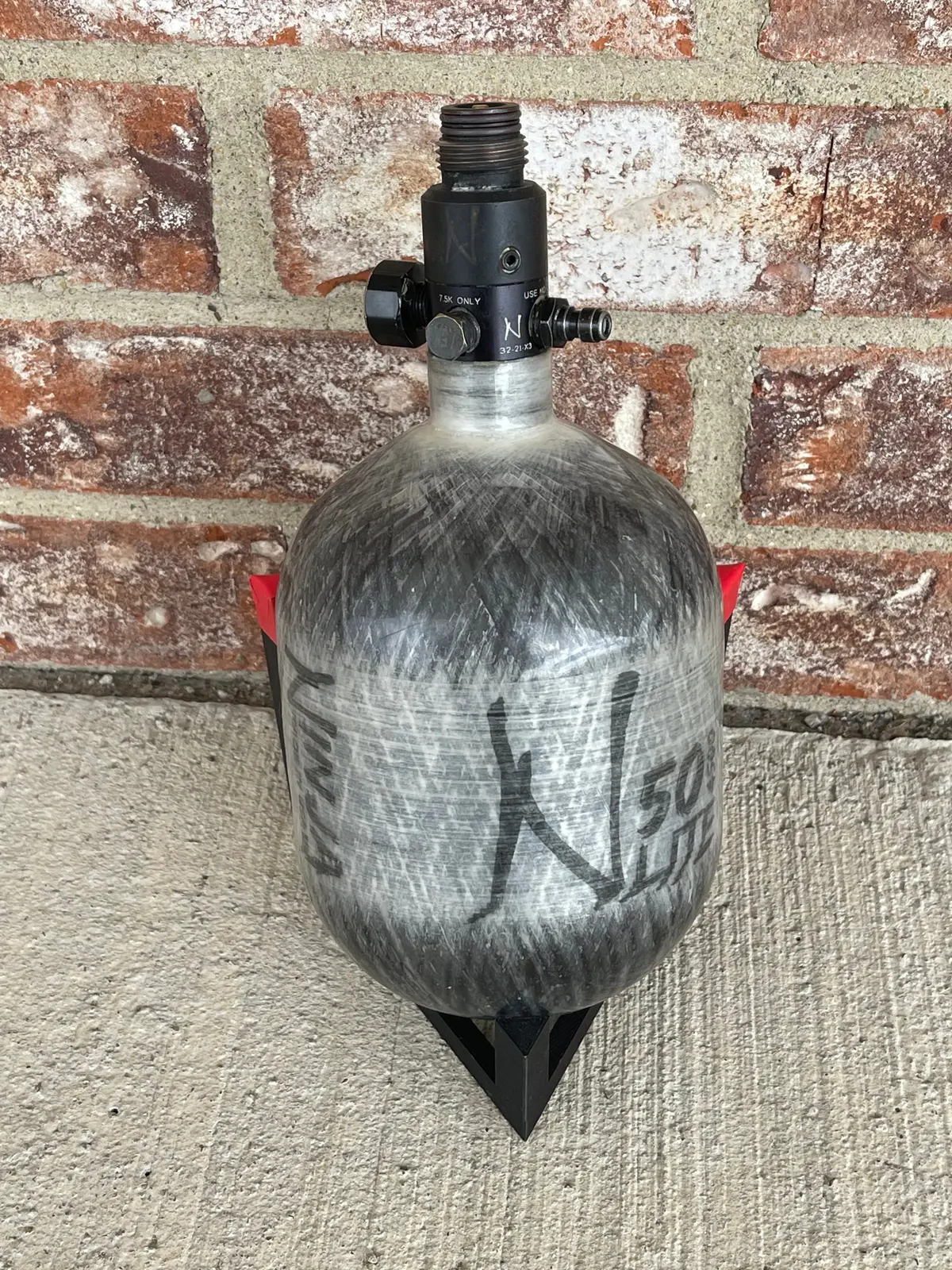 Used Ninja 50/4500 Lite  Paintball Tank W/ Standard Reg - Translucent Grey 1