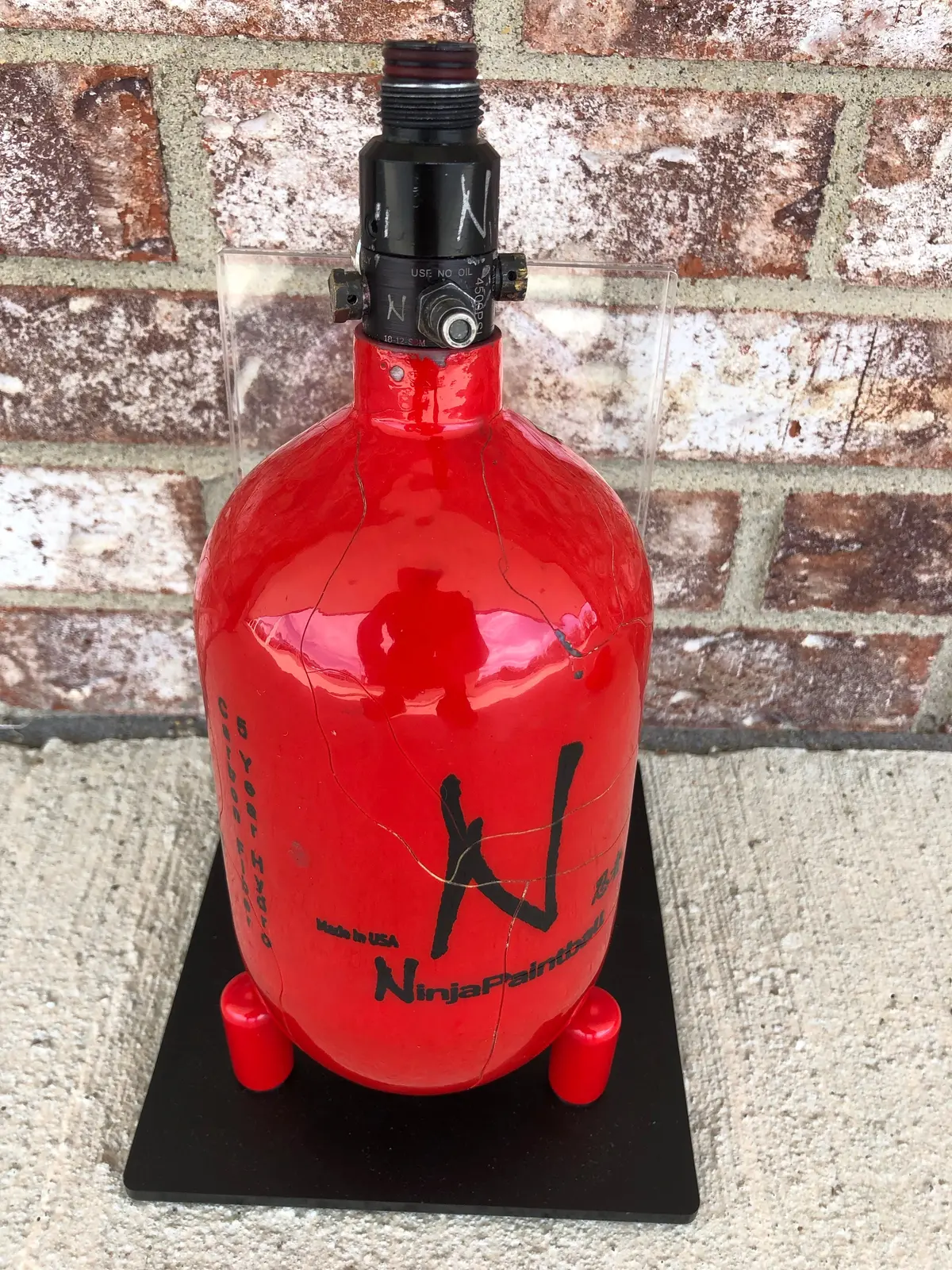 Used Ninja 68/4500 Paintball Tank - Red 1