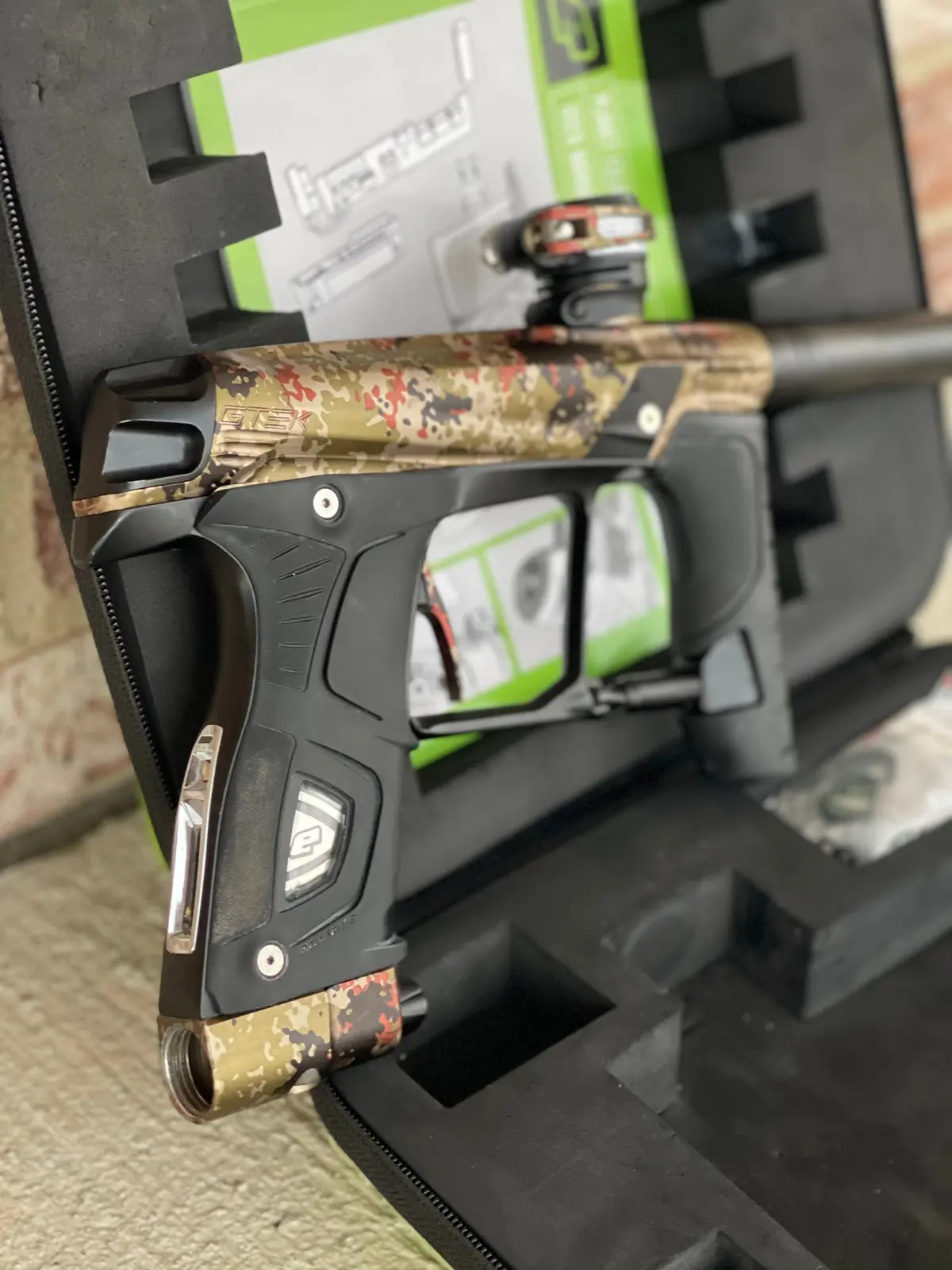 Used Planet Eclipse Gtek 160R Paintball Gun - Flecktarn 1