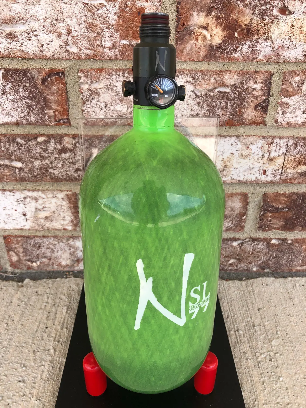 Used Ninja Sl 77/4500 Paintball Tank - Lime 1