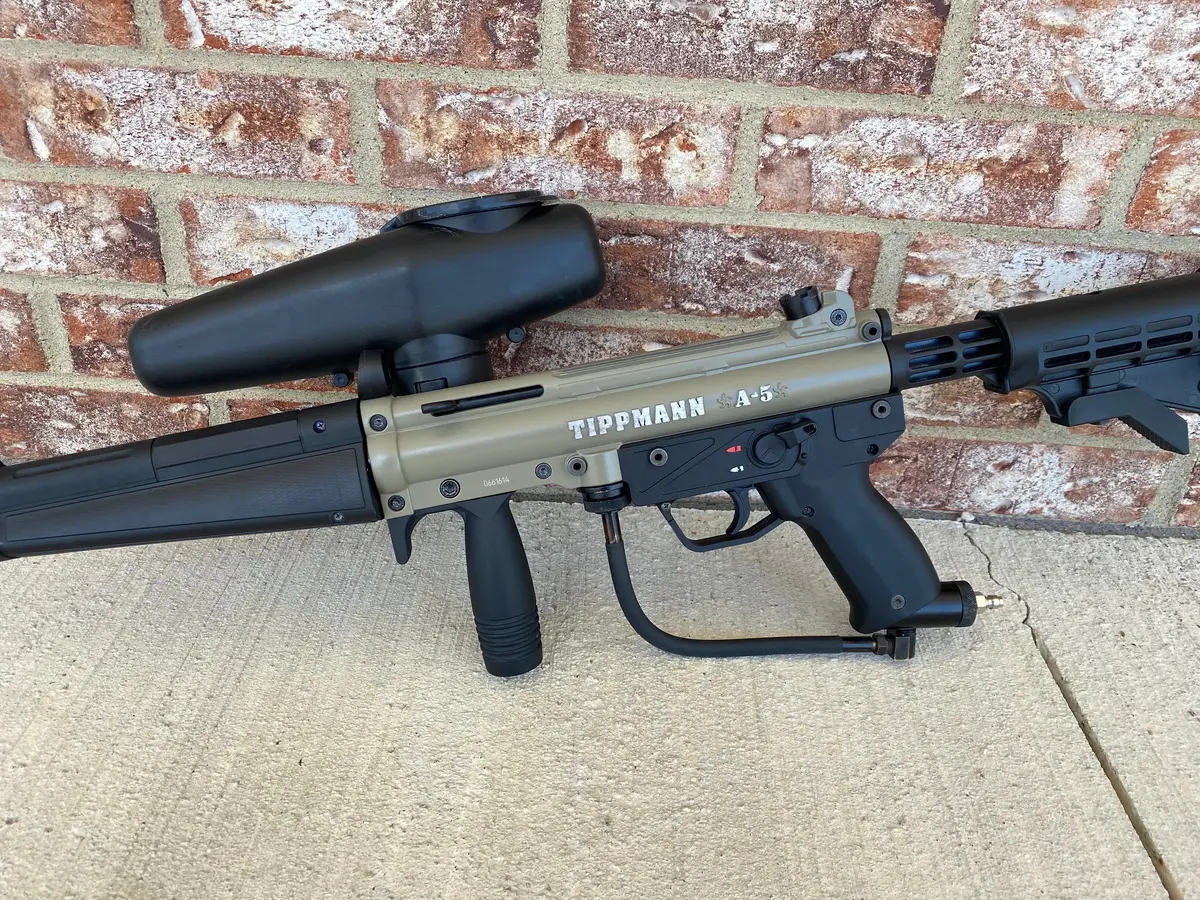 Used Tippmann A-5 Paintball Marker - Olive / Black 1