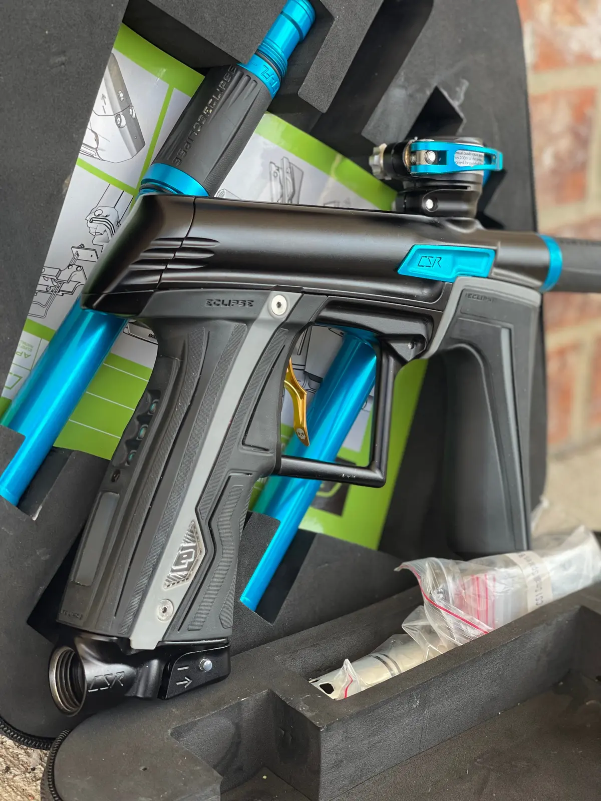 Used Planet Eclipse Csr Paintball Gun - Blue Shadow W/ Infamous Deuce Trigger 1