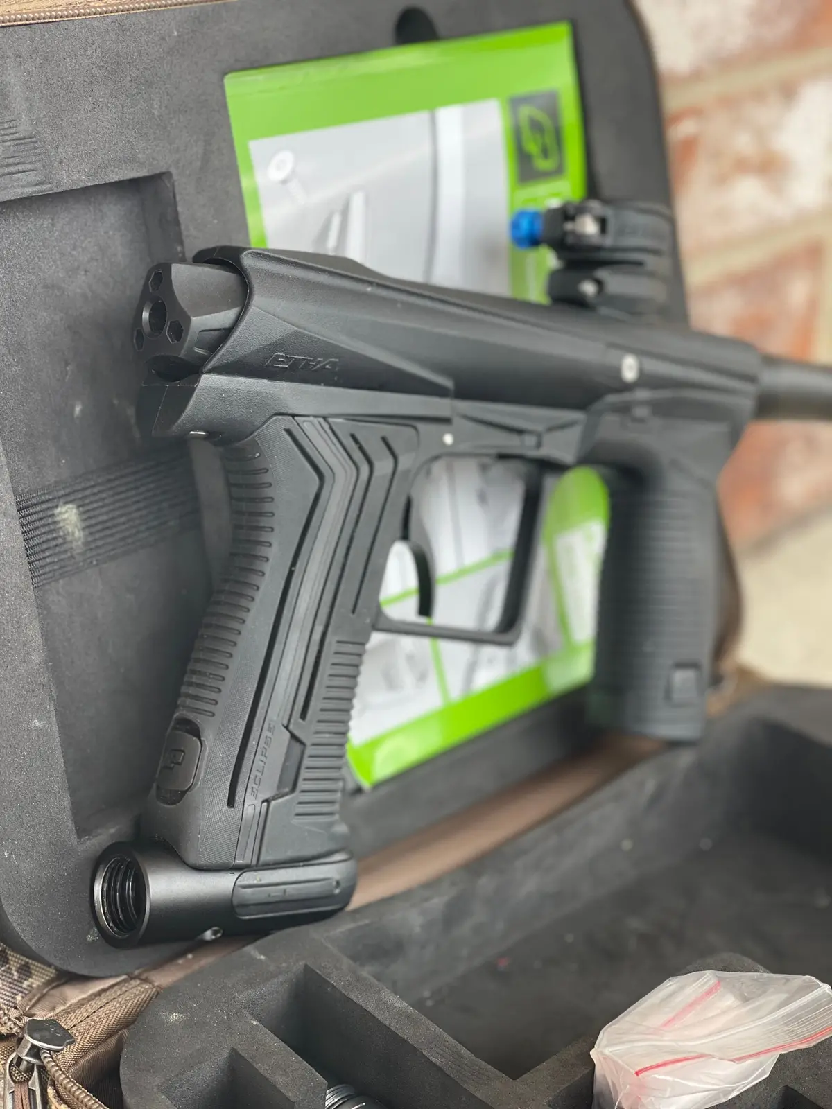 Used Etha 2 Paintball Marker - Black W/ 2 Barrel Backs And Exalt Feedneck Screw 1