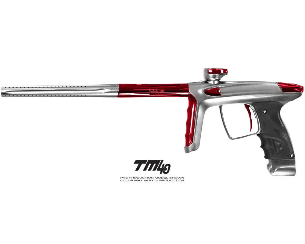 Dlx Luxe Tm40 Paintball Gun - Dust Silver/Polished Red 1