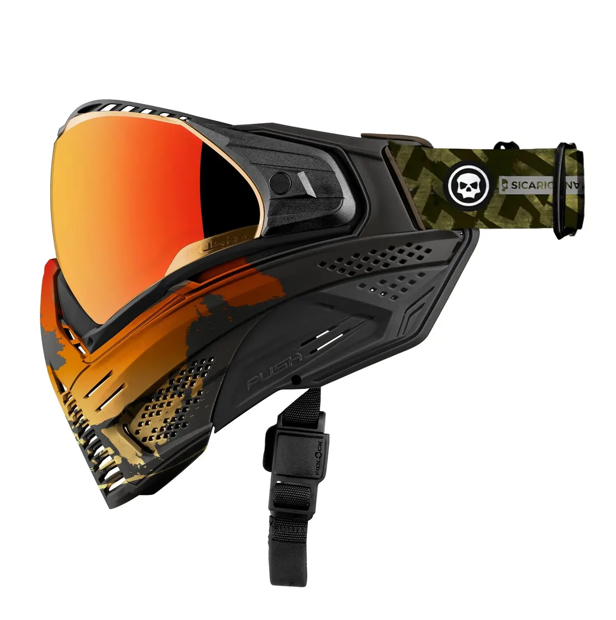 Push Unite Paintball Goggle - Le Infamous Fire Skull 1