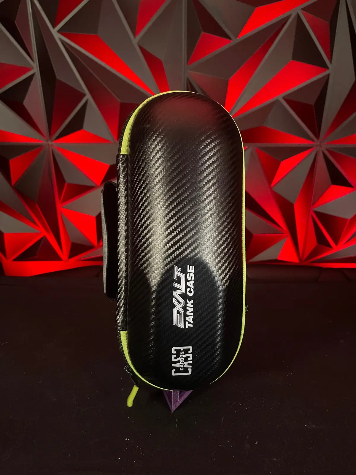 Used Exalt Carbon Paintball Tank Case - Black/Lime 1