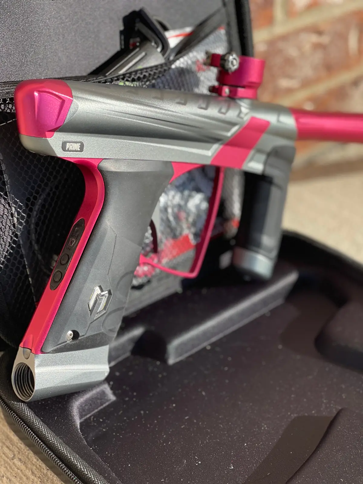 Used Macdev Prime Xts Paintball Gun - Dust Grey / Dust Red 1