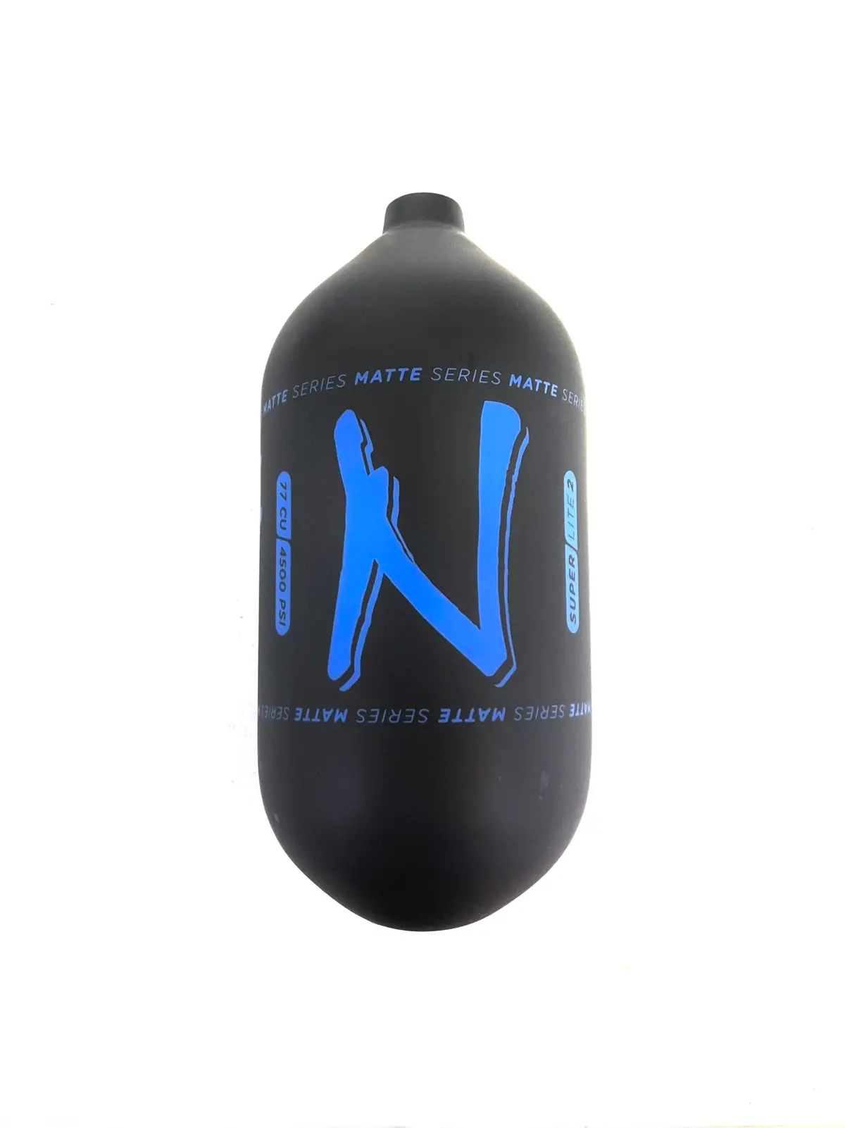 Ninja Sl2 77/4500 "Matte Series" Carbon Fiber Paintball Tank Bottle Only - Black/Blue 1