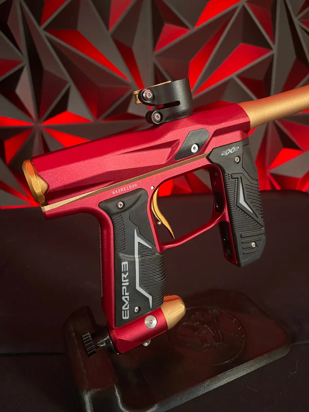 Used Empire Axe 2.0 Paintball Gun - Dust Red / Dust Orange 1