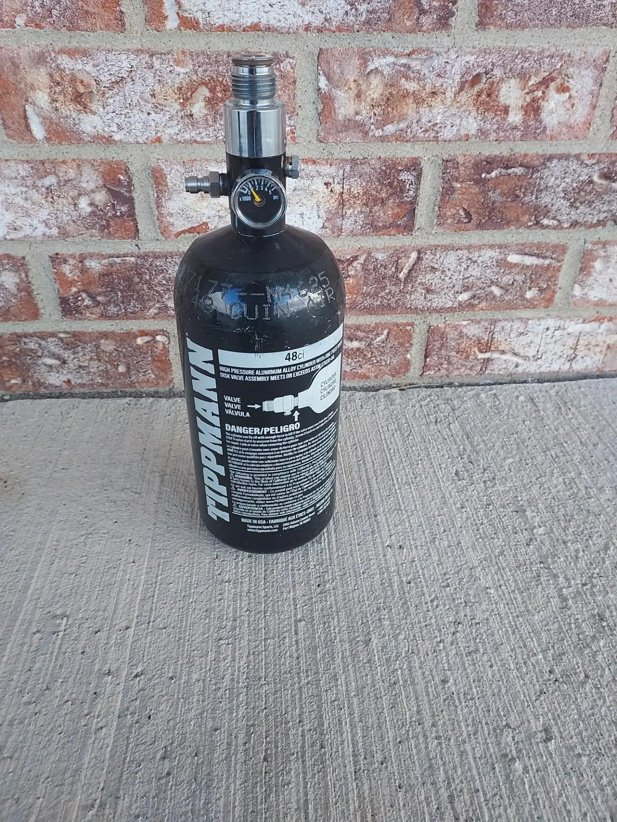 Used Tippmann 48/3000 Paintball Tank 1