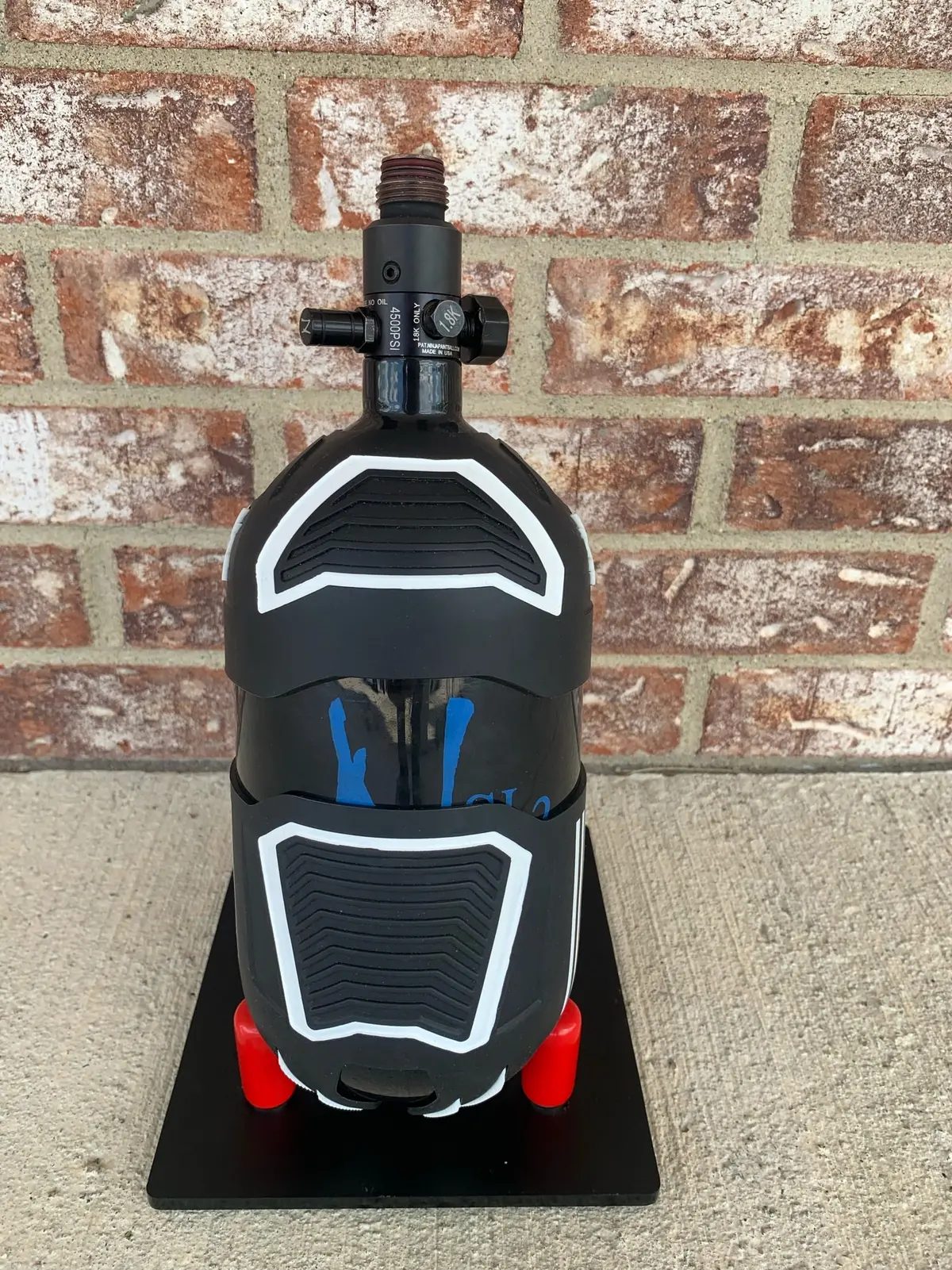 Used Ninja Sl2 77/4500 Paintball Tank - Black/Blue - Full Hk Army Vice Grip 1