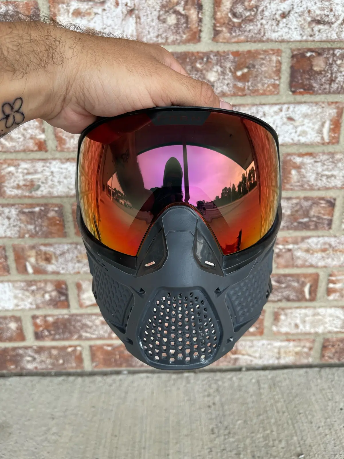 Used Carbon Less Paintball Mask - Coal (Black) 1