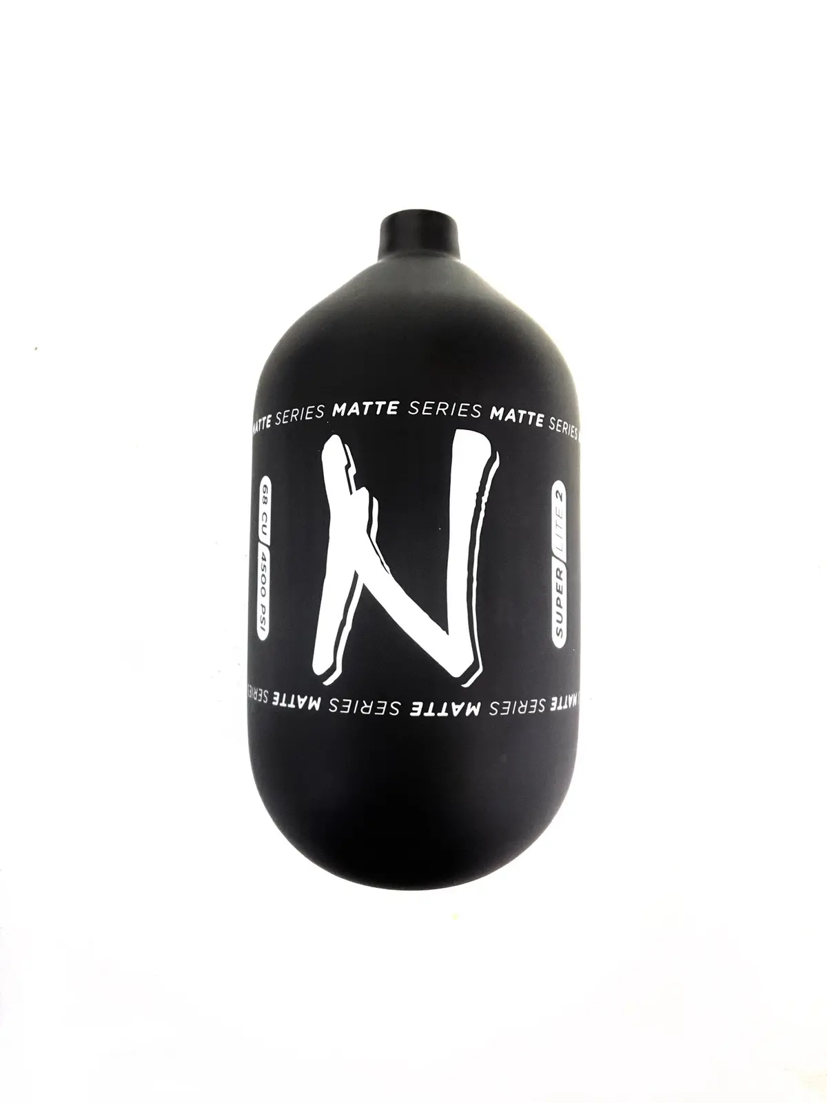 Ninja Sl2 68/4500 "Matte Series" Carbon Fiber Paintball Tank Bottle Only - Black/White 1