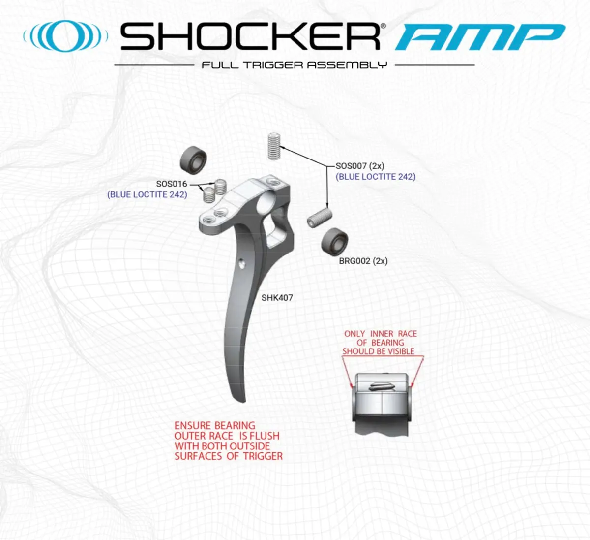 Sp Shocker Amp Full Trigger Assembly Parts List - Pick The Part You Need! 1