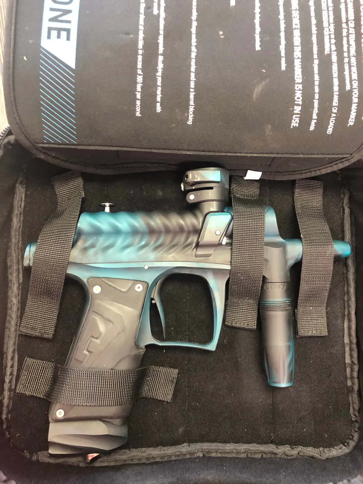 Used Bob Long G6r Ripper Paintball Gun - Teal/Black 1