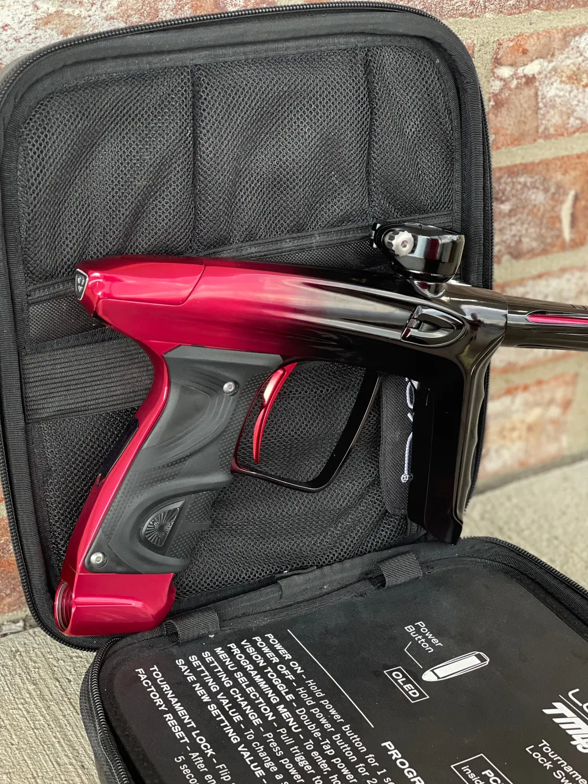 Used Dlx Luxe Tm40 Paintball Gun - Le Polished Red/Black Fade 1