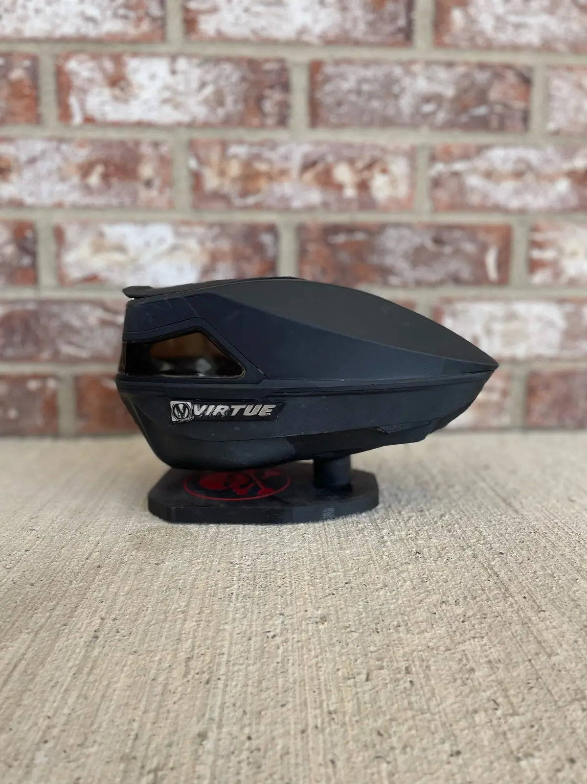 Used Virtue Spire 4 280 Paintball Loader - Black W/ Rain Lid 1