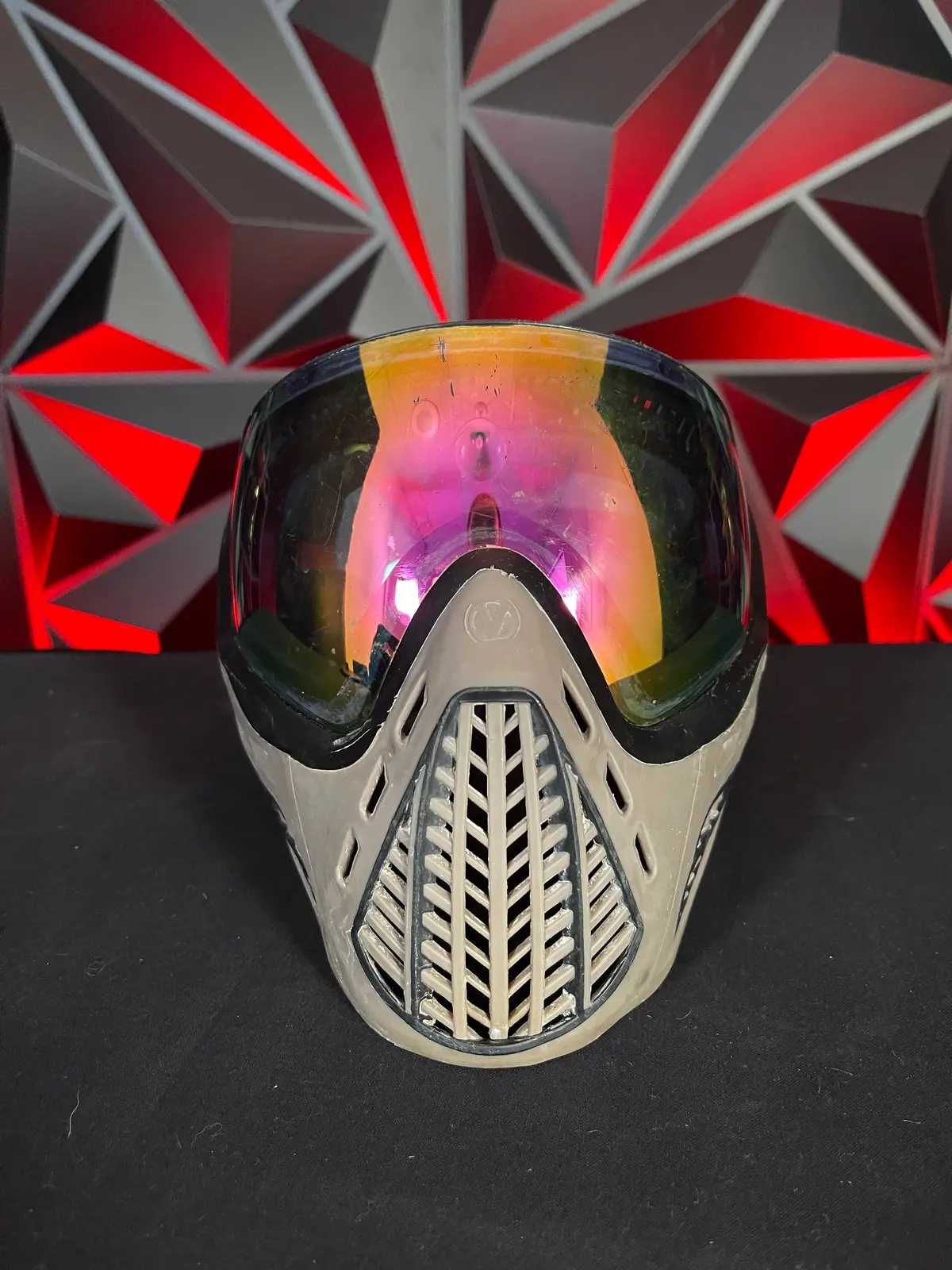 Used Virtue Vio Ascend Paintball Mask - Tan/Black 1