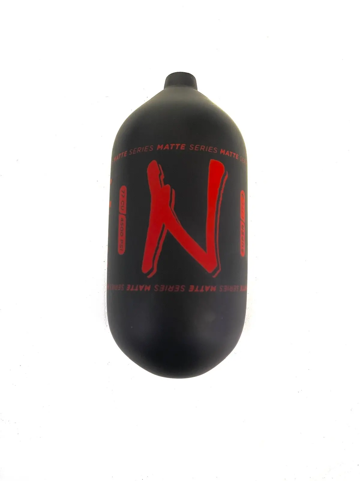 Ninja Sl2 77/4500 "Matte Series" Carbon Fiber Paintball Tank Bottle Only - Black/Red 1