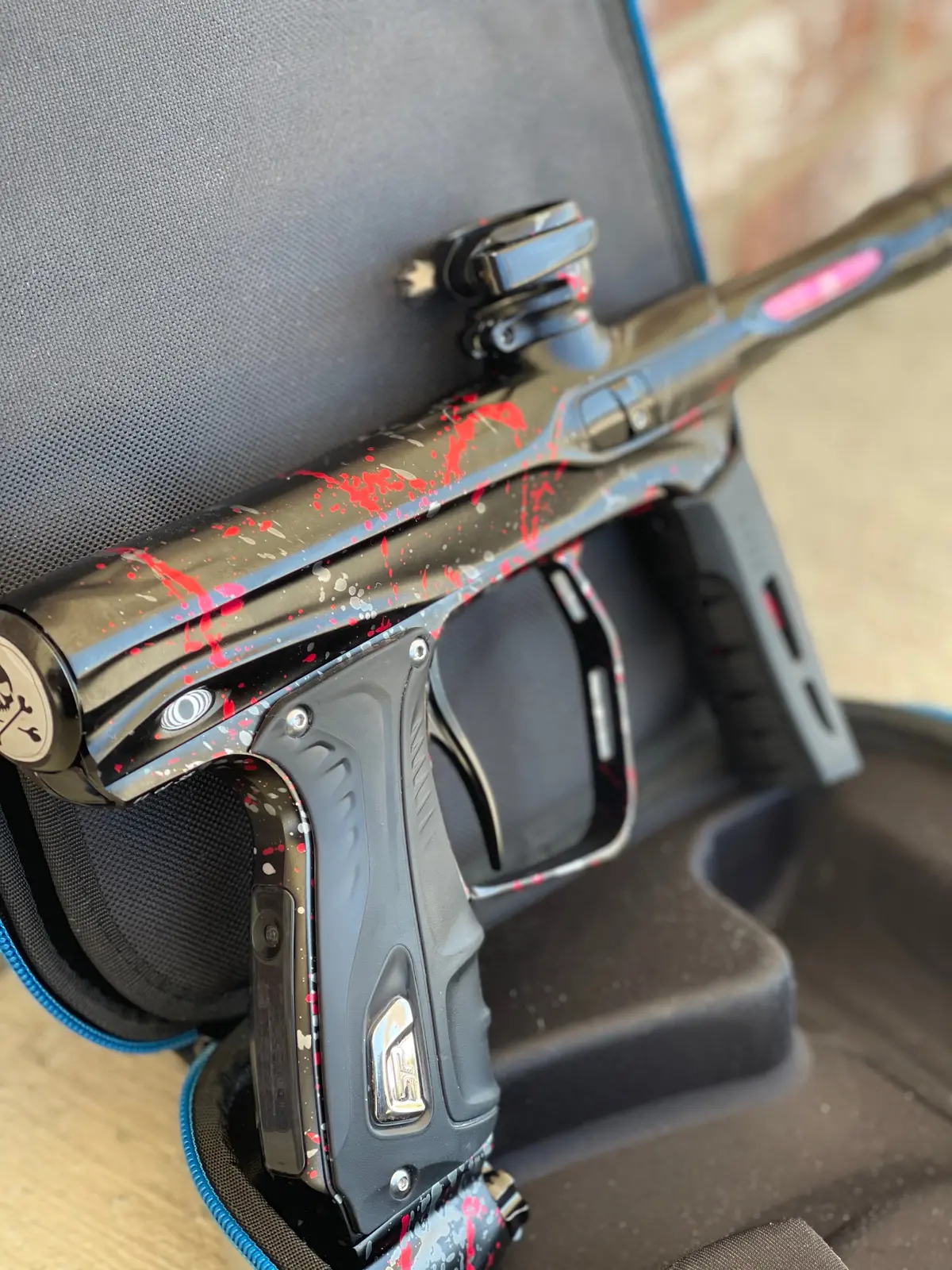 Used Sp Shocker Xls Paintball Gun - Le Punisher's Tri Color Splash 1