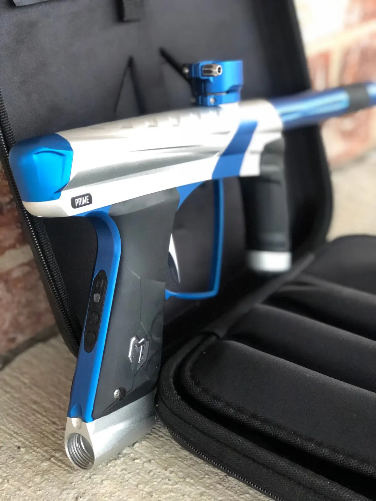 Used Macdev Prime Xts Paintball Gun - Silver/Blue 1