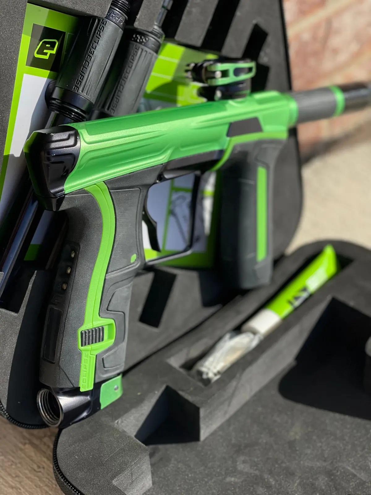 Used Planet Eclipse Cs2 Paintball Gun - Kryptonite W/ Infamous Deuce Trigger 1