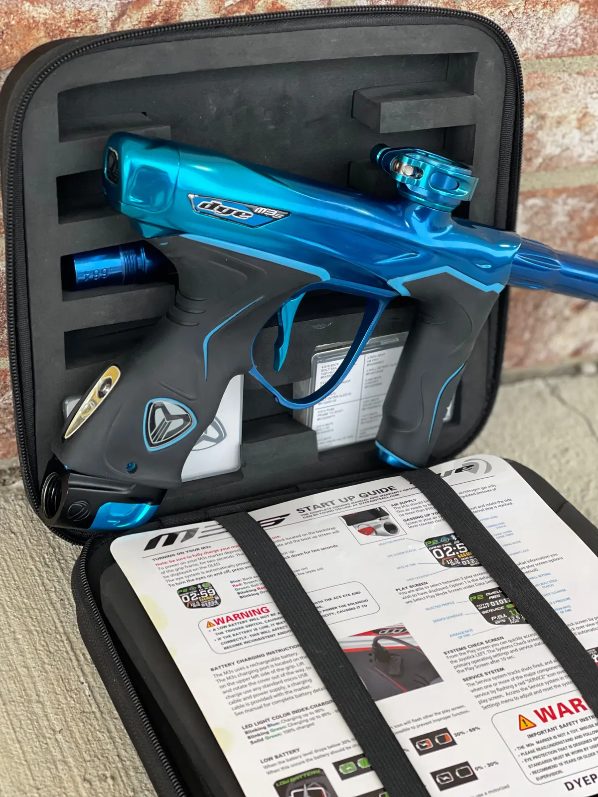 Used Dye M3s Paintball Marker - Deep Waters W/ Slap Asa And Flex Face Bolt 1