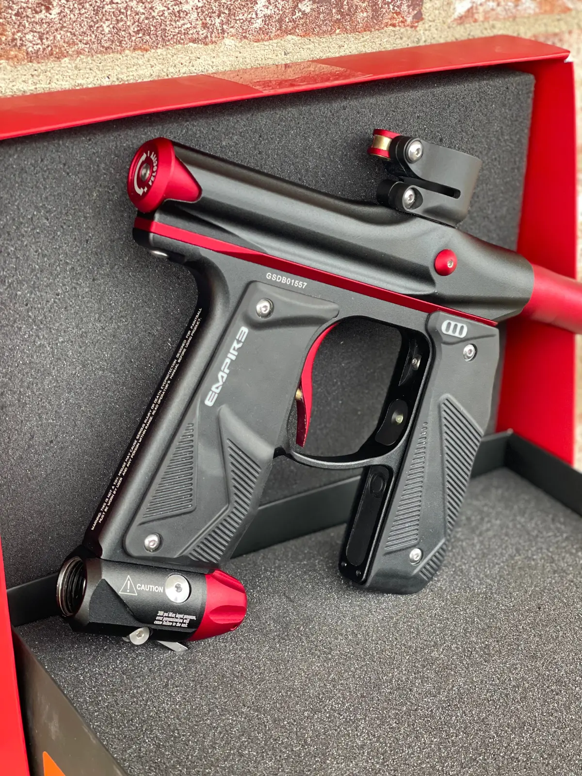 Used Empire Mini Gs Paintball Gun- Black / Red 1